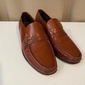 Vintage Men’s Brown Leather Florsheim Loafers Slip-On Shoes Size‎ 9